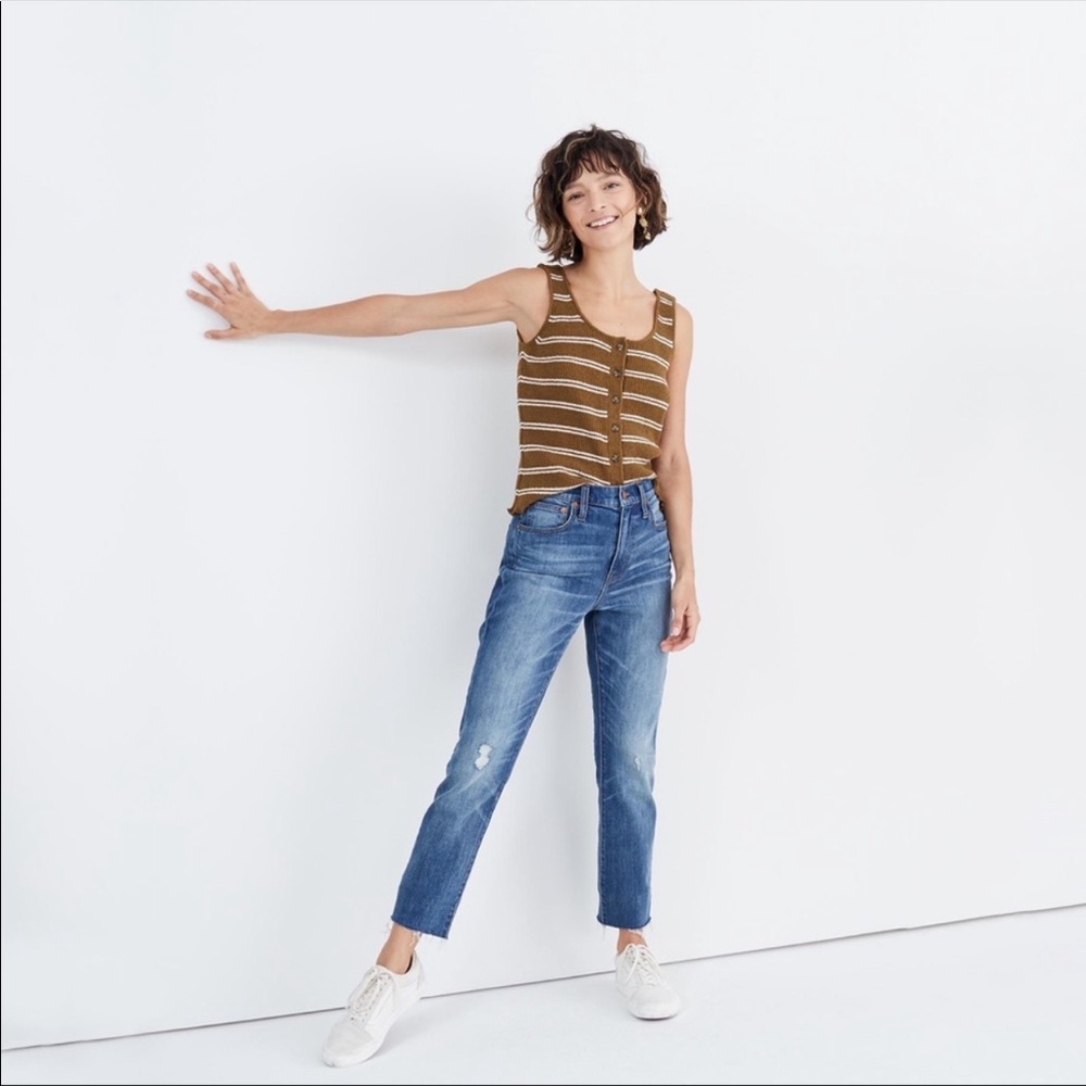Madewell high-rise slim crop boy jean